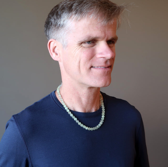 prehnite necklace