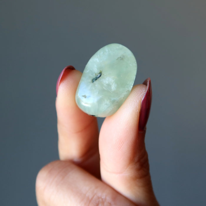 prehnite tumbled stone