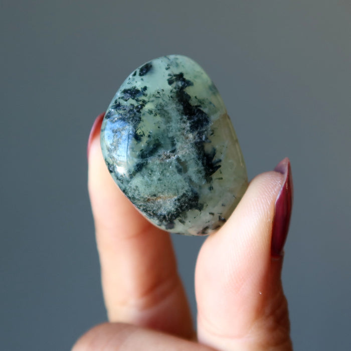 prehnite tumbled stone