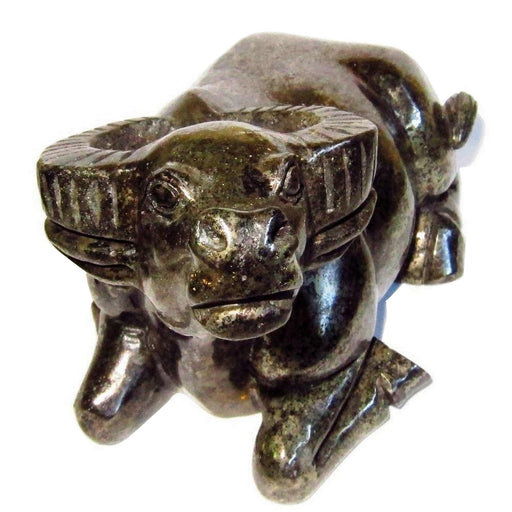 pyrite bull figurine