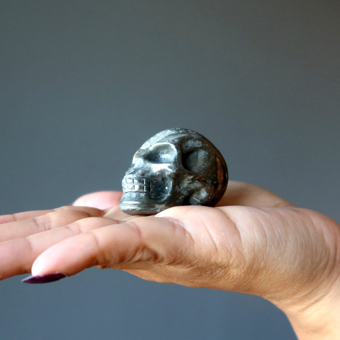 pyrite skull