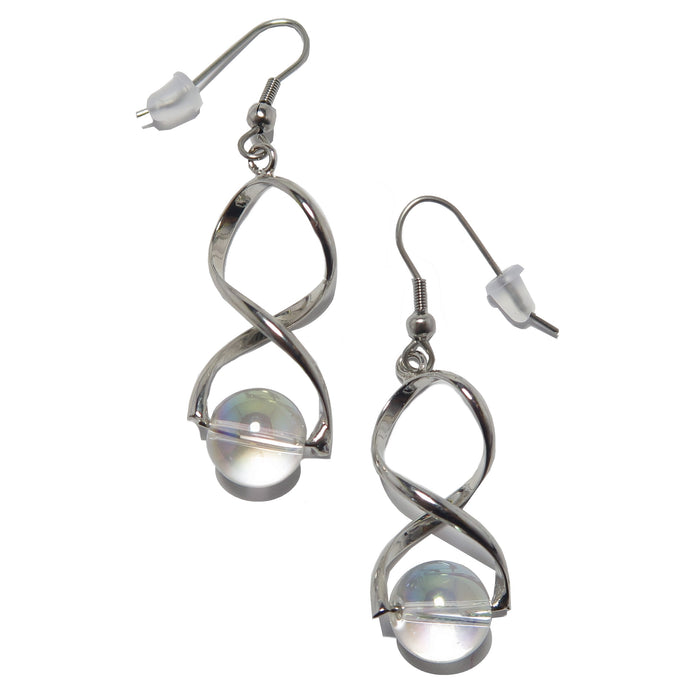 Quartz Aura Earrings Rainbow Unicorn of Magic Energy Stone