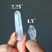 showing 2.25" and 1.5" Aura Quartz Point Wands