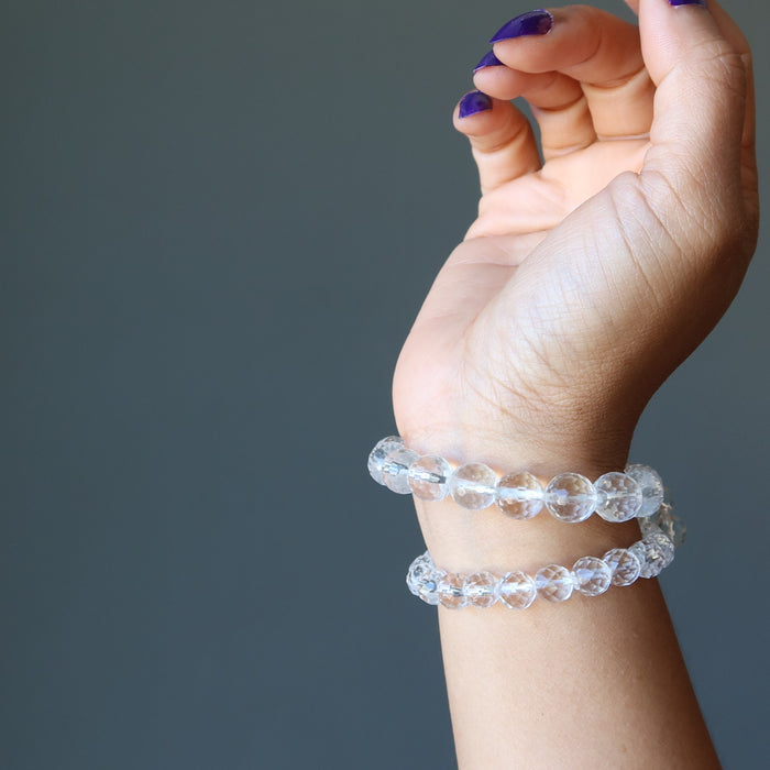 Clear Quartz Bracelet Faceted Beads A Cut Above