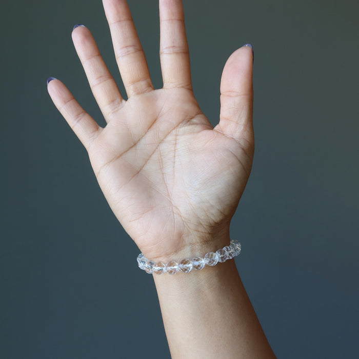 Clear Quartz Bracelet Faceted Beads A Cut Above