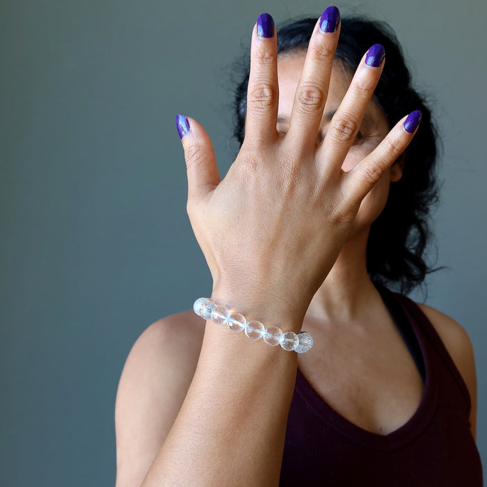 Clear Quartz Bracelet Faceted Beads A Cut Above