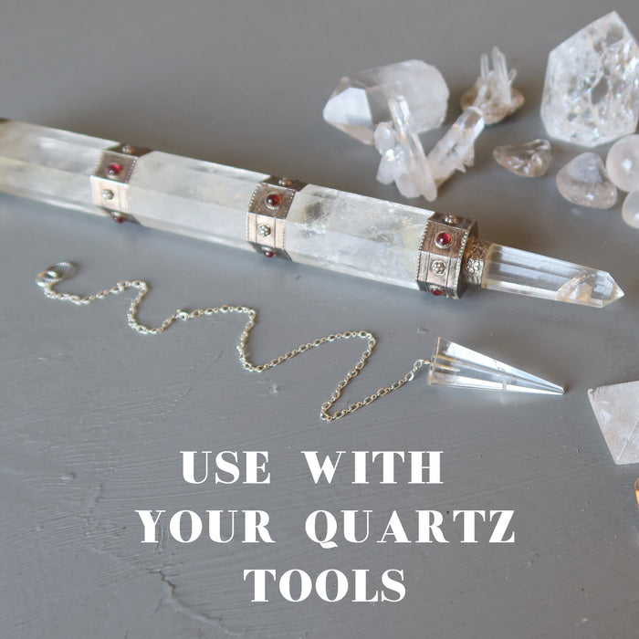 clear quartz crystal tools