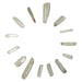 14 raw clear quartz points