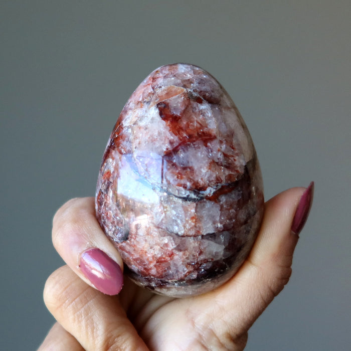 red quartz egg