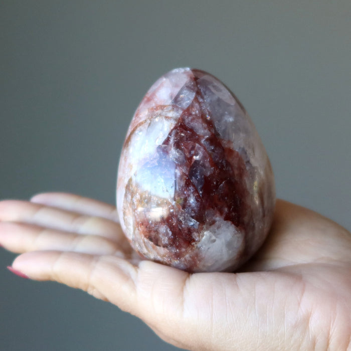 red quartz egg
