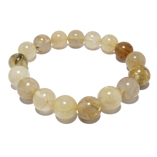 golden angel hair rutilated quartz stretch bracelet