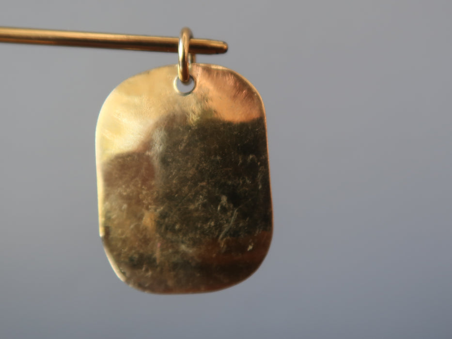 Tourmaline Quartz Pendant Tibetan Talisman Protection in Gold