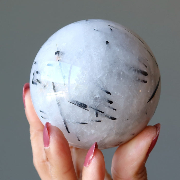 quartz tourmaline sphere