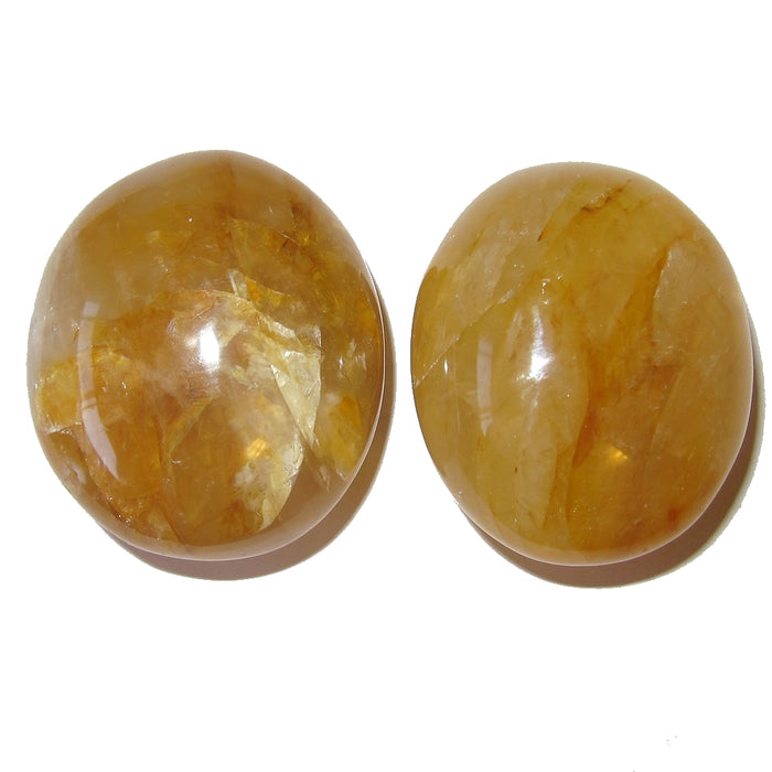 Golden Healer Quartz Smooth Stone Sunshine in my Palms Set