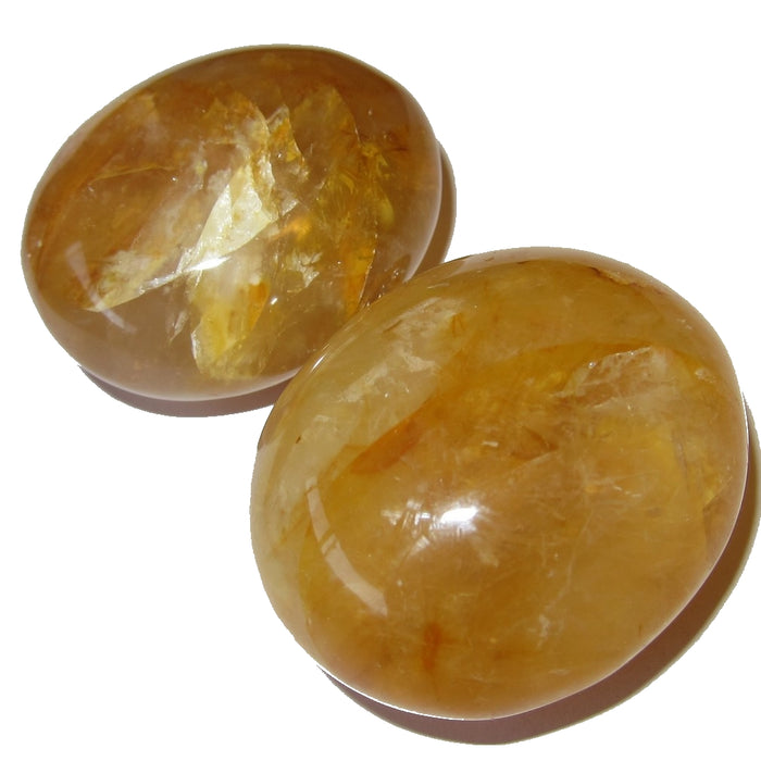 Golden Healer Quartz Smooth Stone Sunshine in my Palms Set