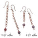rhodochrosite copper dangle earrings