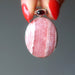 rhodochrosite garnet pendant