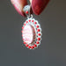 rhodochrosite and coral pendant