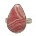 rhodochrosite pear ring