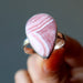 rhodochrosite pear ring