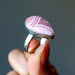 rhodochrosite pear ring