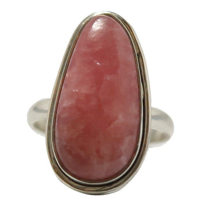 Rhodochrosite Ring Pink Candy of Love Crystal Sterling Silver