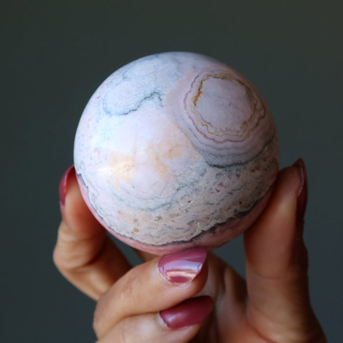 peruvian rhodonite sphere