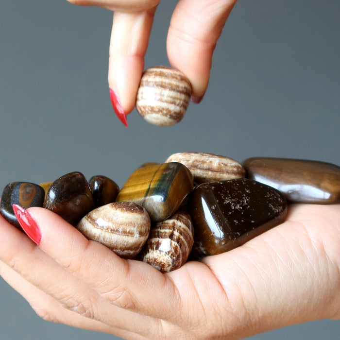 root chakra tumbled stones