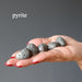 pyrite tumbled stone set