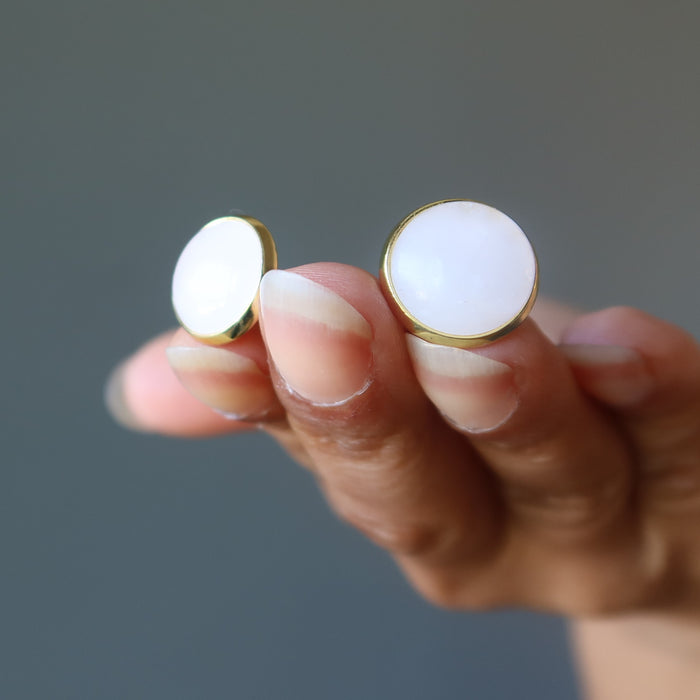 rose quartz gold cufflinks
