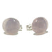 rose quartz oval stud earrings