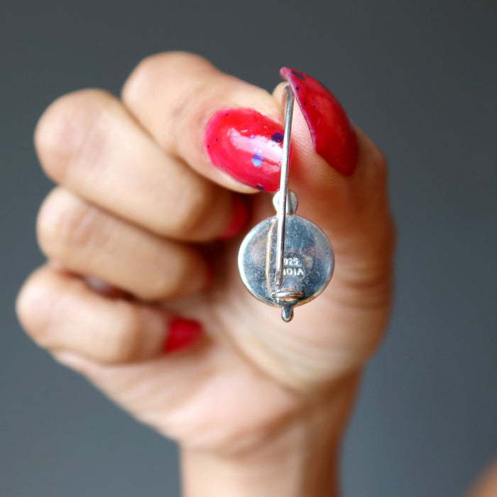 showing 925 back of sterling silver earrings