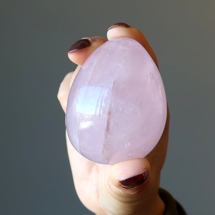 pink rose quartz egg