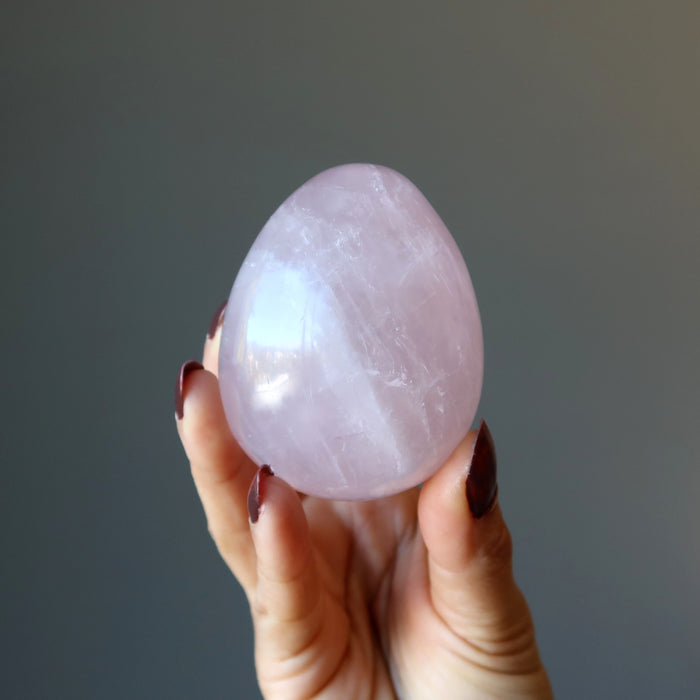 pink rose quartz egg