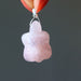 rose quartz turtle pendant