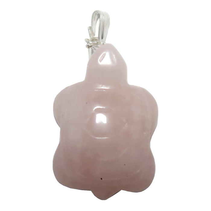 rose quartz turtle pendant