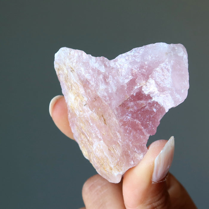 Rose Quartz Raw Crystal Pair True Love Pink Rocks