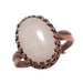 rose quartz antique copper ring