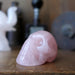 rose quartz skull