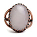 rose quartz antique copper ring
