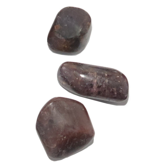 3 ruby tumbled stones