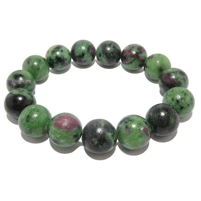ruby zoisite round stretch bracelet