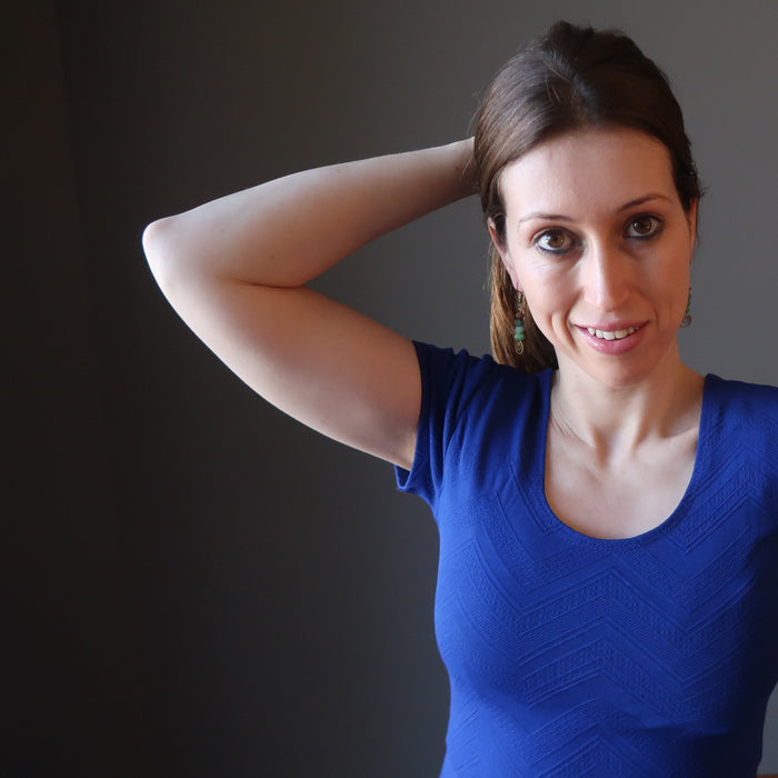 Ruby Zoisite Earrings Spin on Happiness Crystals