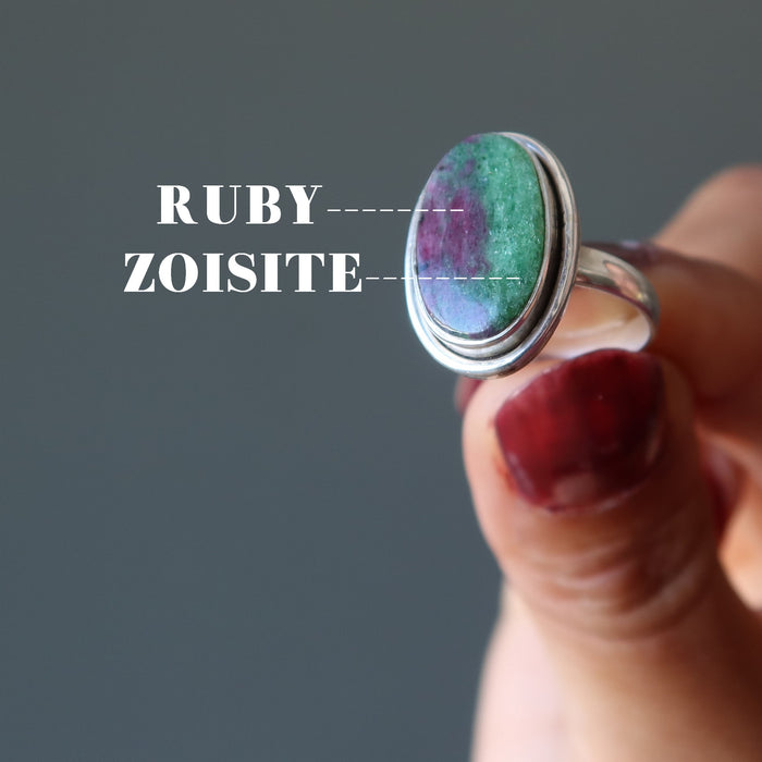 Ruby Zoisite ring