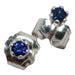 blue sapphire faceted earring studs