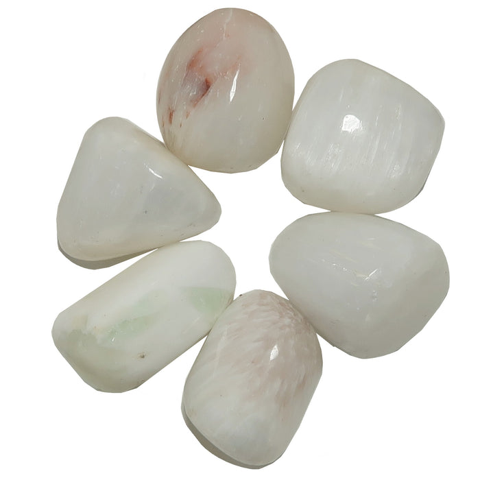 7 scolecite tumbled stones