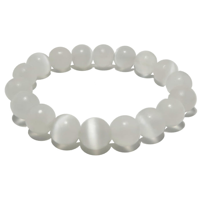 10mm white selenite bracelet