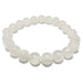 white selenite stretch bracelet 8mm