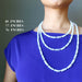 white selenite necklaces in different lengths