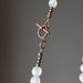 toggle clasp of white selenite goddess necklace
